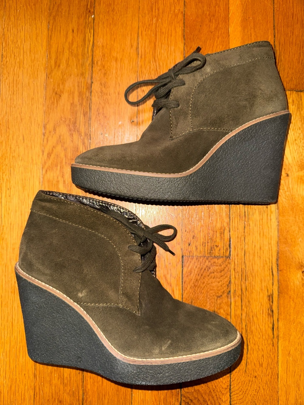 Aquatalia Vianna Weatherproof Wedge Bootie Olive
